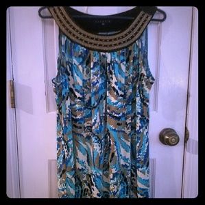 Studded neckline dress